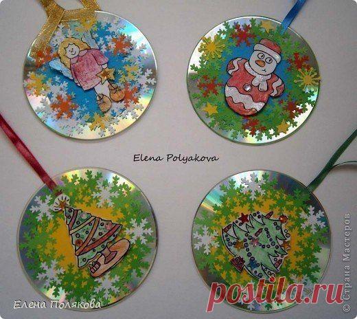 Новогодние поделки из СD-дисков — Поделки с детьми