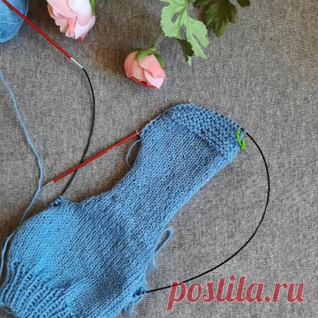 Короткие носочки для тех, кто не любит "пятки". Начало. | Свяжем вместе детский плед! | Яндекс Дзен