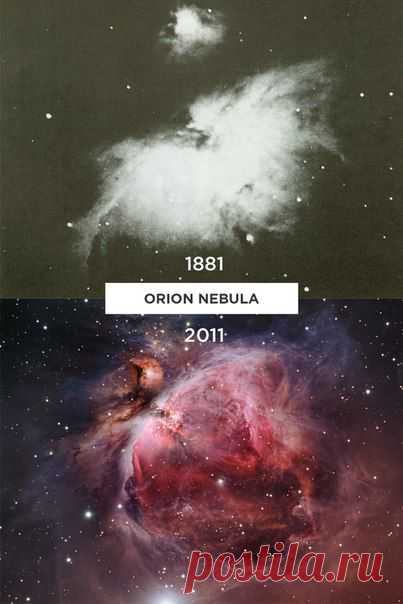 Сравнение Туманности Ориона - 1881 и 2011 год. / Интересный космос