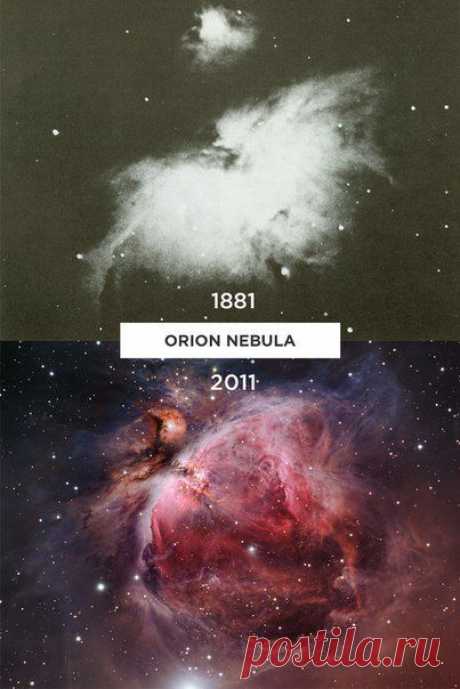 Сравнение Туманности Ориона - 1881 и 2011 год. / Интересный космос
