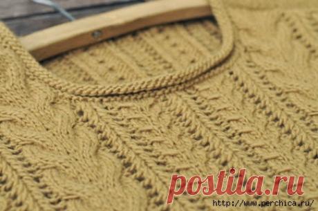 Красивые способы обвязки горловины и проймы спицами