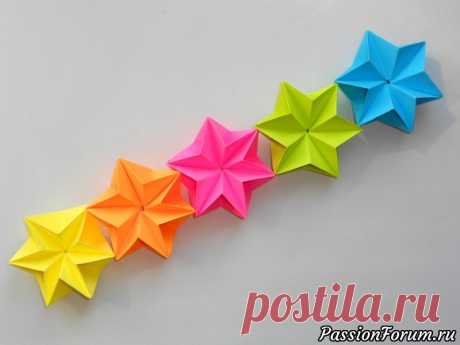 Праздничная гирлянда из бумаги своими руками. Простое оригами