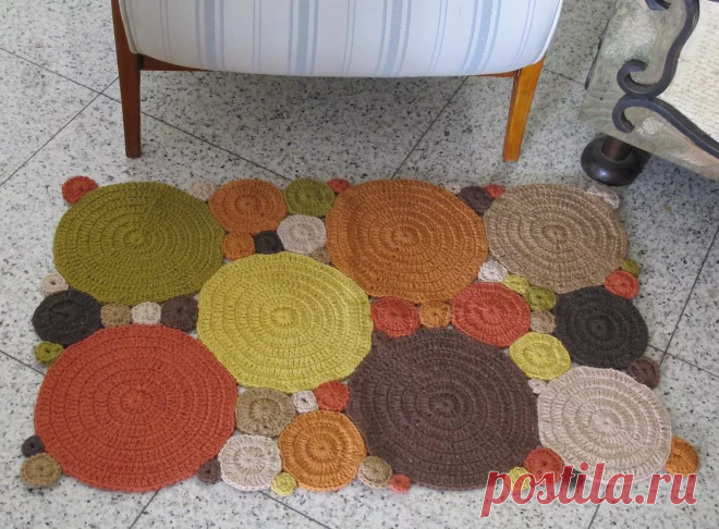 Ковры и коврики связанные крючком и плетеные | 38 рукоделок | Яндекс Дзен