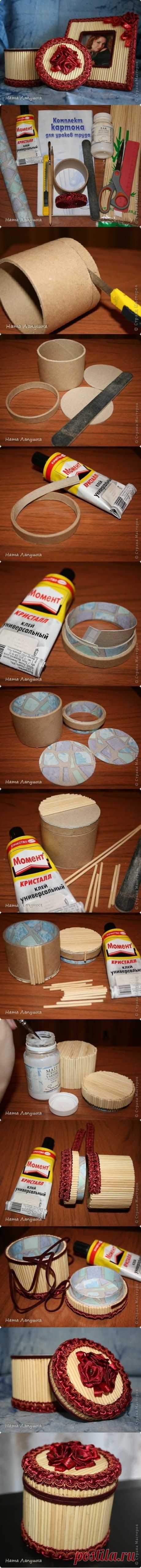 DIY Tutorial Shoebox Crafts / DIY Beautiful Round Box - Bead&amp;Cord