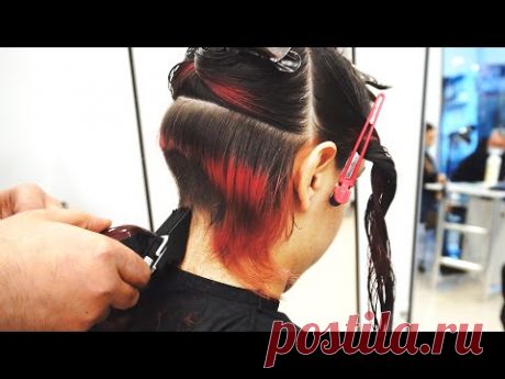 SUPER HAIRCUT - SHORT BOB UNDERCUT WITH HIDDEN SHAVED SIDES