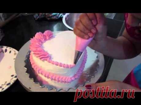 ❤ Anniversary Cake - Simple Heart Shape Cake, Cake Decoration by Geetika