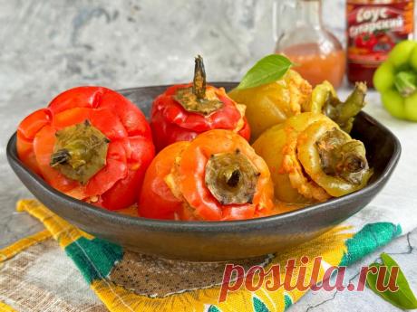 Фаршированный перец в томатно-сметанном соусе в мультиварке Фаршированный перец в томатно-сметанном соусе в мультиварке - это аппетитное и сытное блюдо, которое легко приготовить. Болгарский перец, фаршированный мясом и рисом, тушится в насыщенном соусе, что придаёт ему особую нежность и вкус.