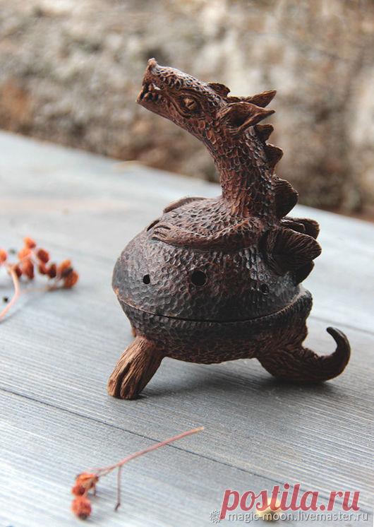 Дракон - керамическая курильница ручной работы – купить в интернет-магазине на Ярмарке Мастеров с доставкой