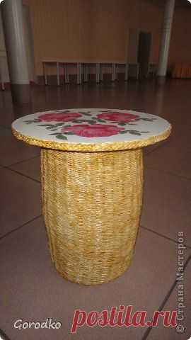 Кофейный столик из бумажной лозы / Прочие виды рукоделия / Работа с бумагой