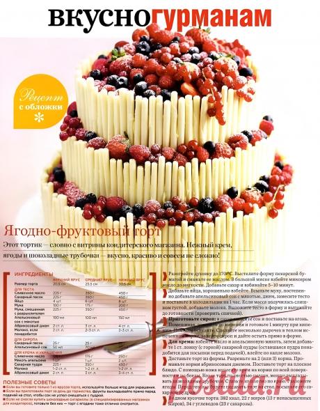 Ягодно-фруктовый торт