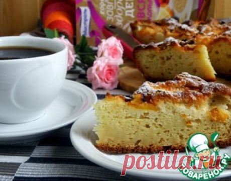 Быстрый персиковый пирог - кулинарный рецепт