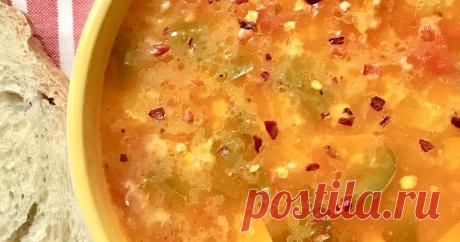 Супа от "Деконстроирани пълнени чушки"