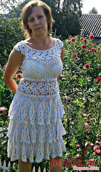 Летнее воздушное платье Здравствуйте, дорогие рукодельницы Страны Мам! На сайте я уже давно, но как-то всё не решалась выложить свои работы. Но т. к.