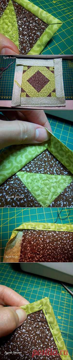 Как аккуратно оформить уголок изделия косой бейкой. - Ярмарка Мастеров - ручная работа, handmade
