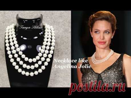 Колье из Бусин как у Анджелины Джоли МК/ Necklace of beads like Angelina Jolie!