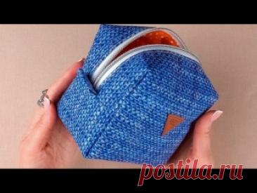 Косметичка на молнии своими руками