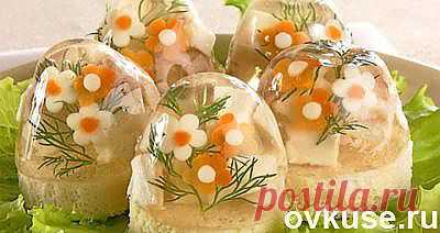 Канапе «Осетрина заливная» - Простые рецепты Овкусе.ру