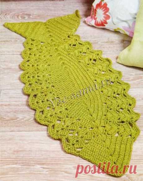 Коврик крючком «рыбка» - Аксессуары, мелочи для дома крючком