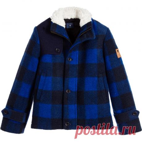 Guess - Boys Blue Check Jacket | Childrensalon