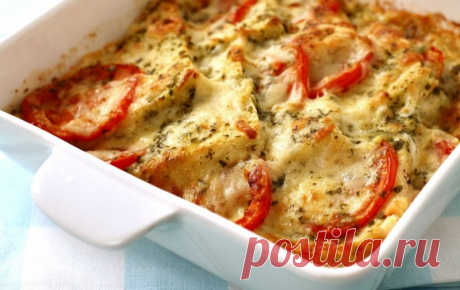 Рыба, запечённая с помидорами и сыром — Sloosh – кулинарные рецепты