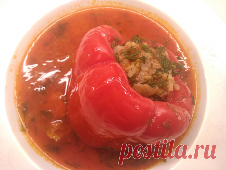 Фаршированный перец с мясом и рисом