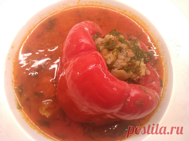 Фаршированный перец с мясом и рисом