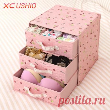 «Multilayer Non-woven Fabric Drawer Storage Box Organizer Magic Tape Detachable Underwear Bra Socks Storage Container Folding Box» — карточка пользователя s.shahri в Яндекс.Коллекциях