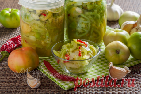 Осторожно, остро. Каждый год когда вижу на рынке зеленые помидоры, покупаю их и готовлю этот вкуснейший салат | WOWcook- САМЫЕ ВКУСНЫЕ РЕЦЕПТЫ | Яндекс Дзен