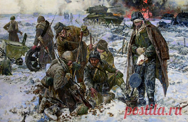 После боя. Художник Сафронов Виктор Алексеевич