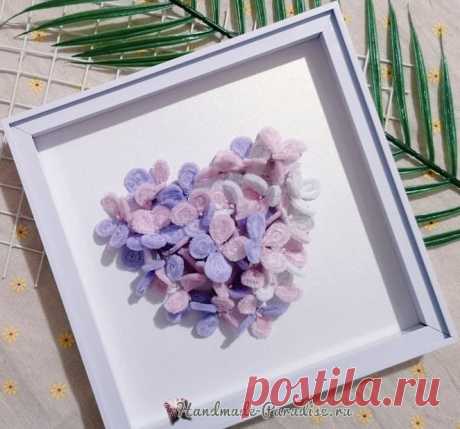 Цветы гортензии из синельной проволоки