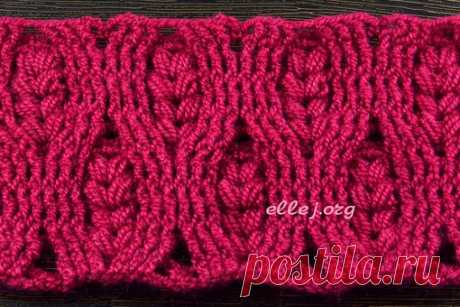 #узоры@ellejcrochet 

Такой узор лучше всего, вернее, удобнее всего применять при вязании круговых вещей (шапочки, снуды).
Мастер-класс по вязанию узора колоски → https://ellej.org/koloski/ 

******** 
#узорыкрючком #узорыдлявязания #узоркрючком #схемаузора #вязаниекрючком #вязание #схемыкрючком
