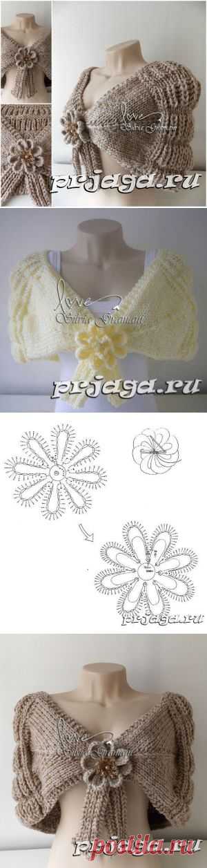 Накидка спицами