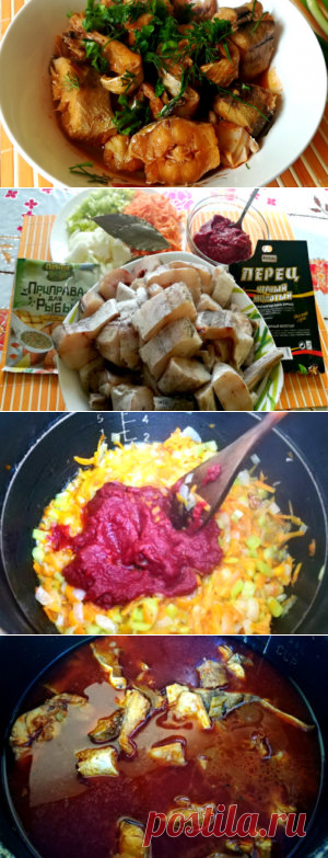 Минтай в томатном соусе в мультиварке | Вкусный день