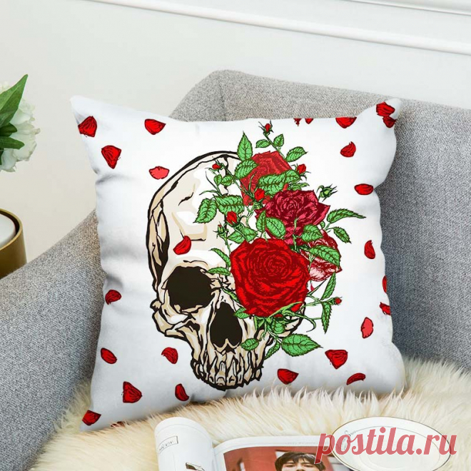 US $2.94 41% OFF|Skull Pattern Cushion Cover Colorful Print Polyester Pillow Case Decoration Home Office Bedroom Throw Pillow Cover-in Cushion Cover from Home & Garden on Aliexpress.com | Alibaba Group Smarter Shopping, Better Living!  Aliexpress.com
