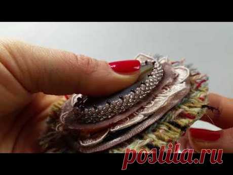 Как сделать брошь в винтажном стиле. В стиле Шанель. vintage brooch