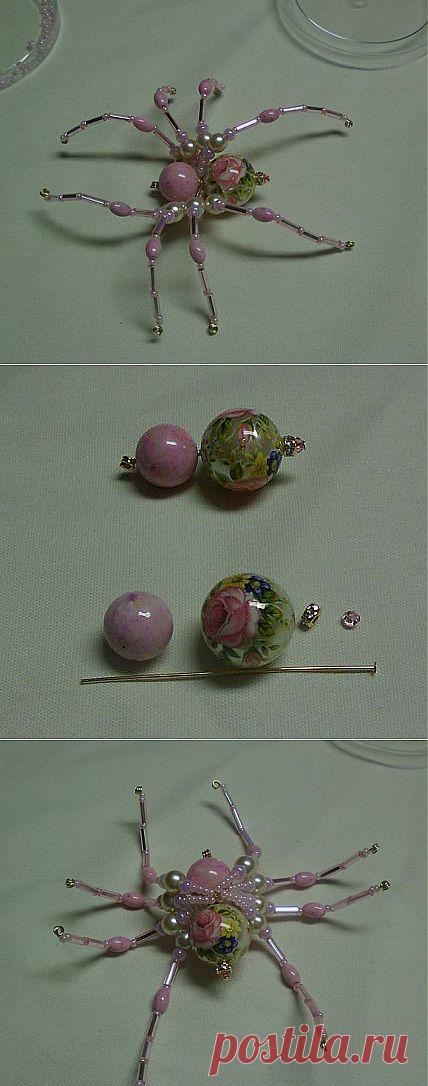 Обалденный бисерный паук!!!!!!!!! Фото - МК..