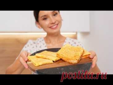 СУПЕР ИДЕЯ из яиц на ЗАВТРАК за 5 минут! Очень быстрый, простой и вкусный завтрак. РЕЦЕПТЯйца - 4 шт.Ветчина или бекон - 100-120 гСыр - 100 гПетрушкаСоль - по вкусуТостовый хлеб - 4 шт.Сливочное маслоКетчуп.