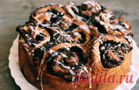 Пирог с маком и вишней 0