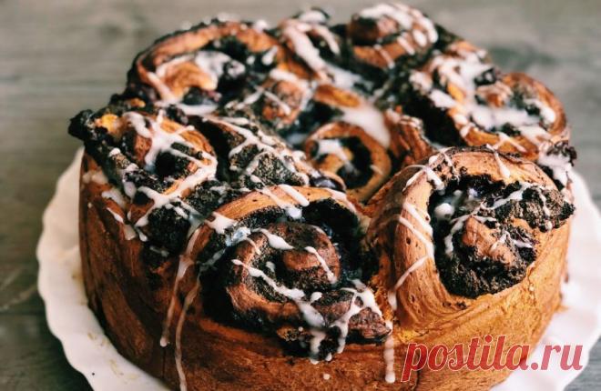 Пирог с маком и вишней 0