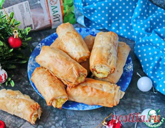 Рулетики-пирожки из теста фило – кулинарный рецепт