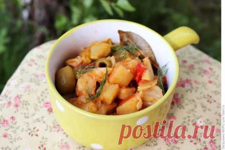 Овощное рагу с оливками