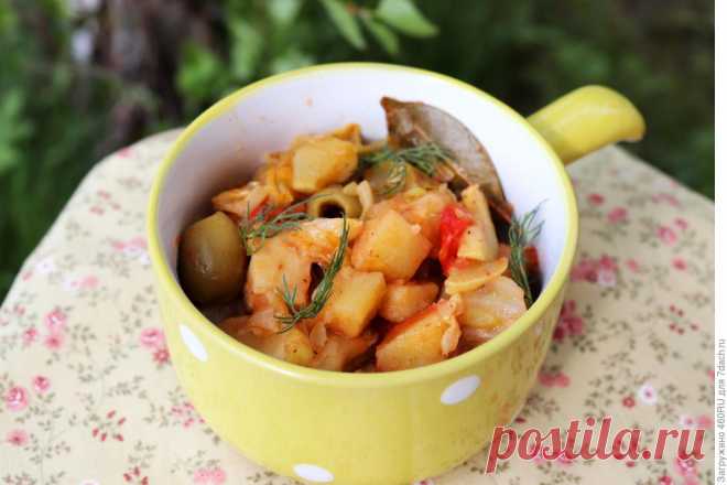 Овощное рагу с оливками