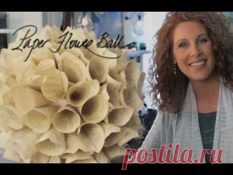 How To Make a Hanging Paper Ball from a Old Book