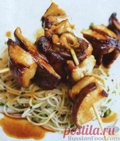 Рецепт: Грибы шиитаке, жаренные на гриле на RussianFood.com