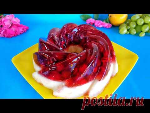 Торт без выпечки. Простой и быстрый рецепт десерта. Желейный торт на праздник и в будни.