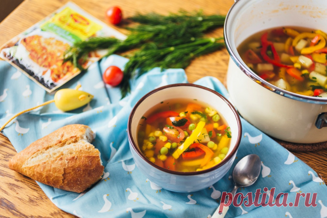 Овощной суп - пошаговый рецепт с фото - как приготовить - ингредиенты, состав, время приготовления - Дети Mail.Ru