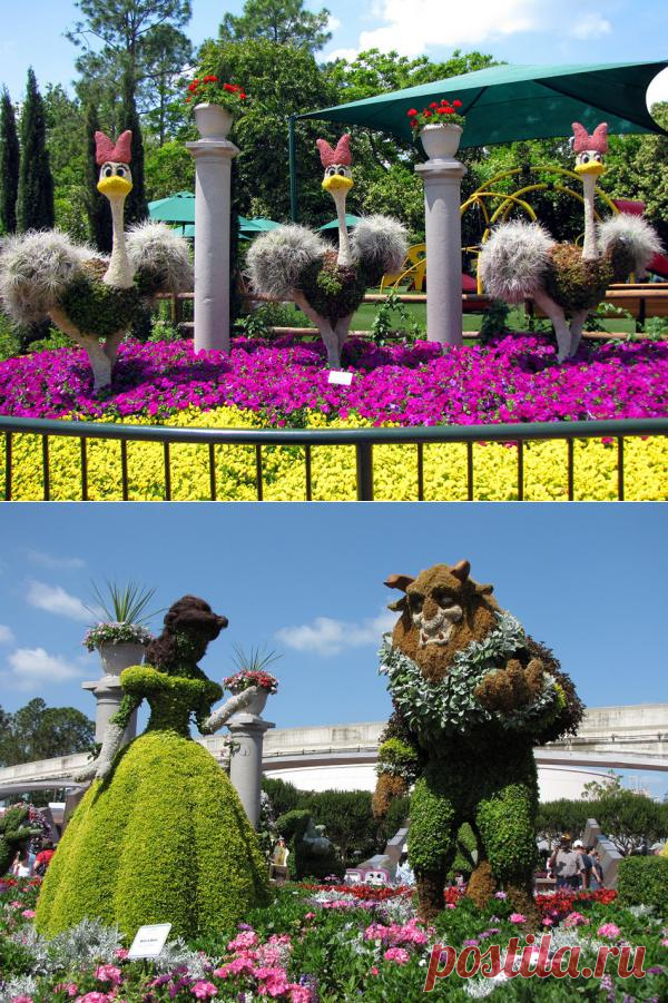 Международный фестиваль цветов в Epcot Center (Диснейлэнд, Орландо, штат Флорида.