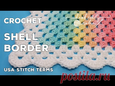 Crochet Border for Granny Blankets | Shell Scalloped Edge (Easy!)