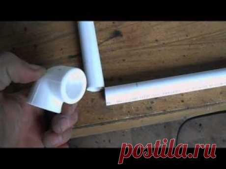 Как сделать сушилку для белья из пластиковых труб