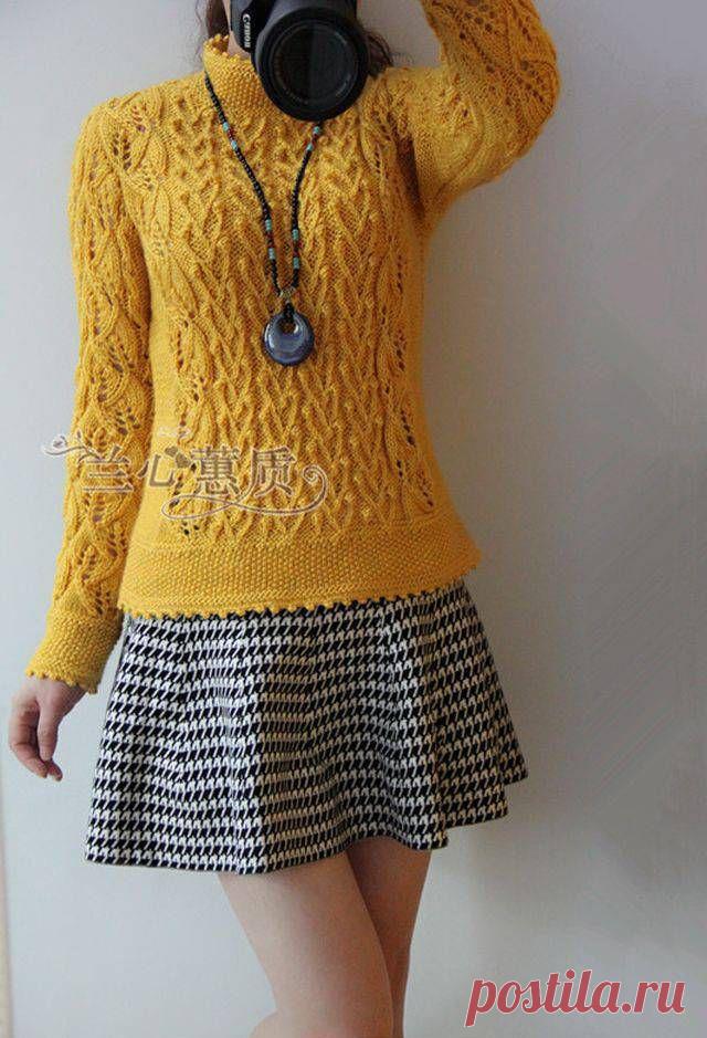 Джемпер спицами для женщин. Схемы вязаных джемперов спицами | Домоводство для всей семьи